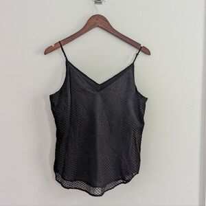 NEW Women's Express Silky Polka Dot Velvet Texture Tank Small